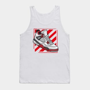 AJ 4 Retro Fire Red Sneaker Tank Top